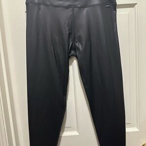 DKNY Black Faux Leather Leggings